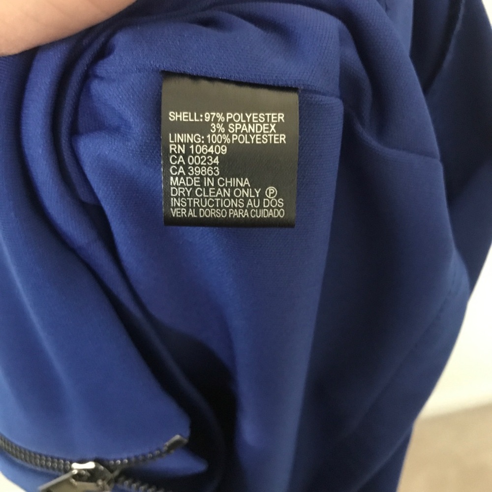 Tahari Blue Short Sleeve Dress - Picture 7 of 7